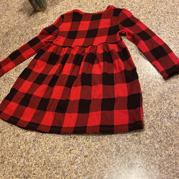 Old Navy Red & Black Checkered Plaid Christmas Holiday Dress 2T - Picture 10 of 14